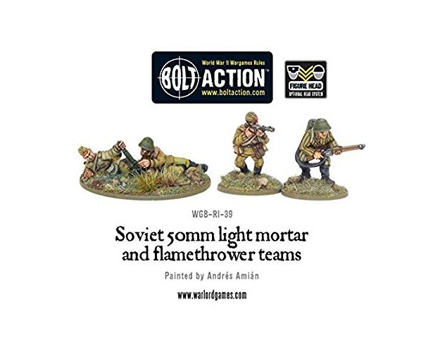 SOVIET 50mm LIGHT MORTAR AND FLAMETHROWER TEAMS