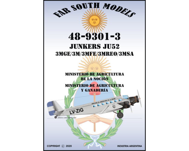 JUNKERS JU52/3MGE/3MFE/3MREO/3MSA - MINISTERIO DE AGRICULTURA-1/48