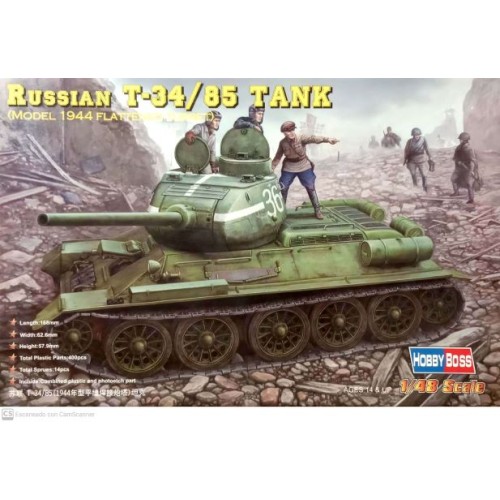 RUSSIAN T-34/85 TANK - ESCALA 1/48