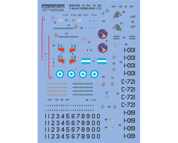 MIRAGE III EA, III DA y BAJA VISIBILIDAD (72008)