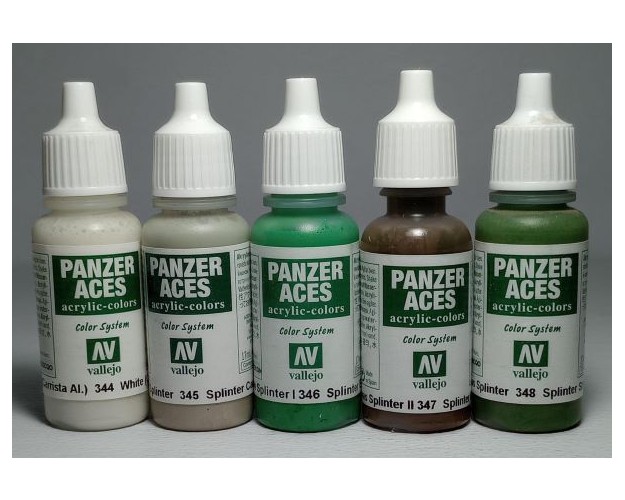 PANZER ACES - SET 5 COLORES - ESQUEMA SPLINTER