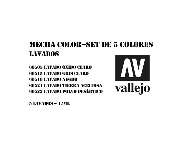 MECHA COLOR - SET 5 COLORES - LAVADOS