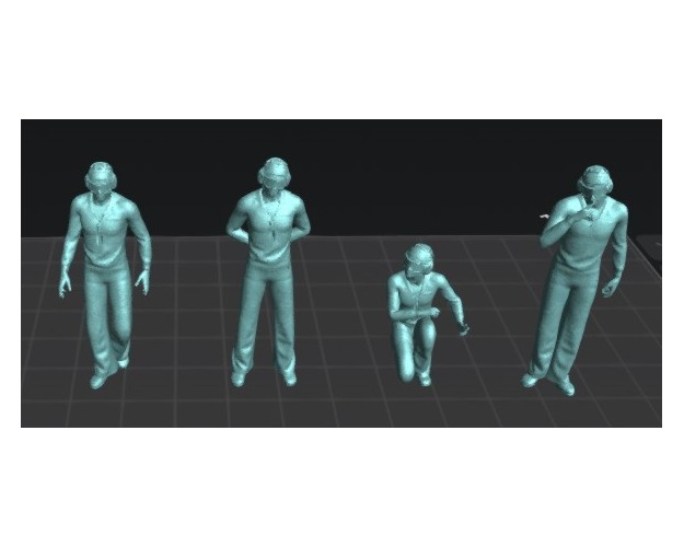 Crew cubierta de portaviones (set.2). 4 figuras