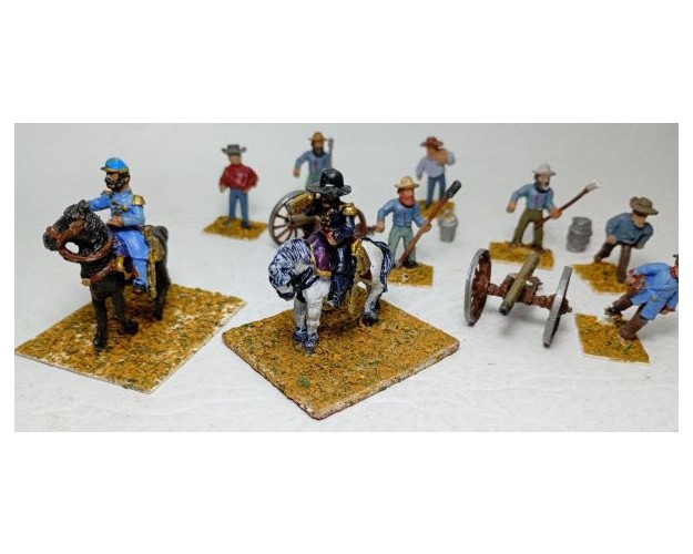 Oficiales y artilleros - Guerra del Paraguay - 28mm (1/56)