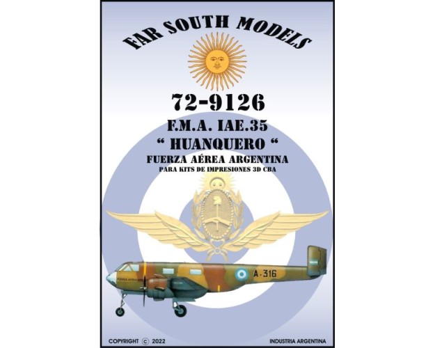 F.M.A. IAE-35 "HUANQUERO" -Calcas 1/72
