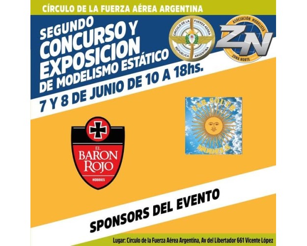 SEGUNDO CONCURSO Y EXPOSICIÓN DE MODELISMO ESTÁTICO ZONA NORTE