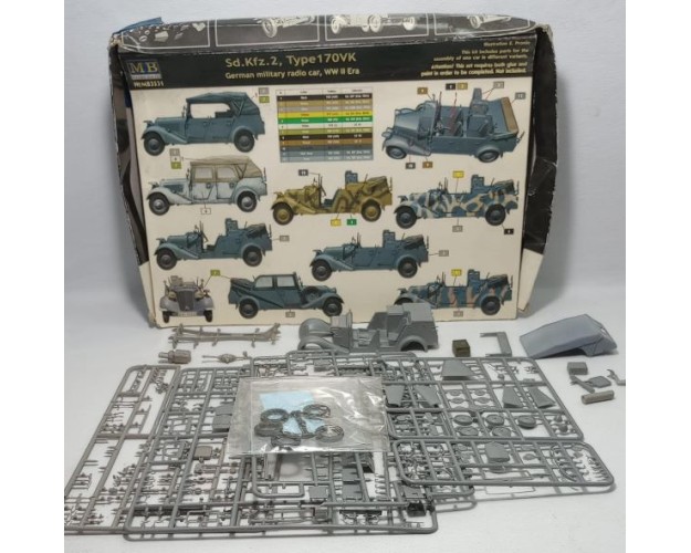 GERMAN MILITARY RADIO CAR, WWII ERA, Sd.Kfz.2, Type 170VK - empezado