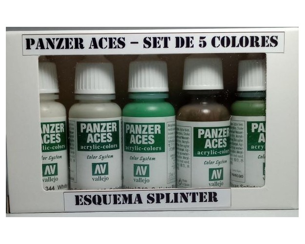 PANZER ACES - SET 5 COLORES - ESQUEMA SPLINTER