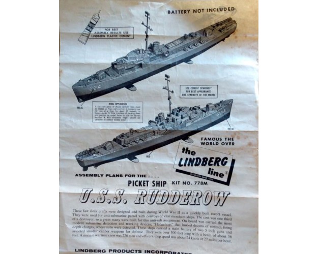U.S.S. RUDDEROW - LINDBERG