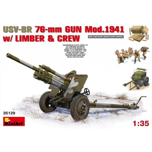USV-BR 76-mm GUN Mod.1941 W/LIMBER & CREW