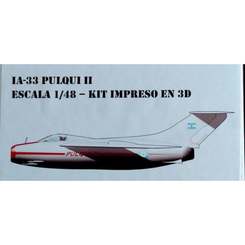 IA-33 PULQUI II - 1/48 3D - CON TREN DE ATERRIZAJE
