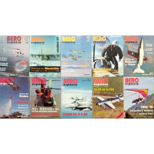 LOTE 10 REVISTAS “AEROESPACIO” 1995-1998