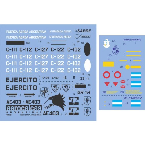 Sabre F-86 F40 Camuflado *** UH-1H Ejercito Arg Antartico (48022)