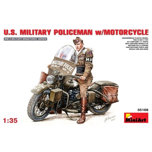 U.S.MILITARY POLICEMAN W/MOTORCYCLE