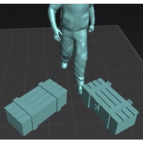 Cajas de munición de madera (x2)