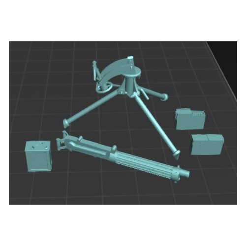 Ametralladora Vickers.303+tripode (x5)