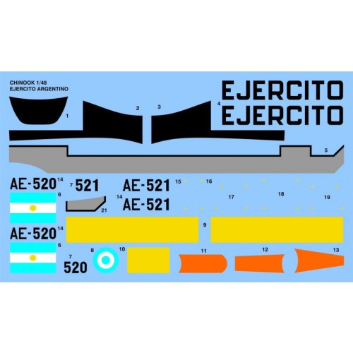 CHINOOK EJÉRCITO ARGENTINO 1/48 (48019)