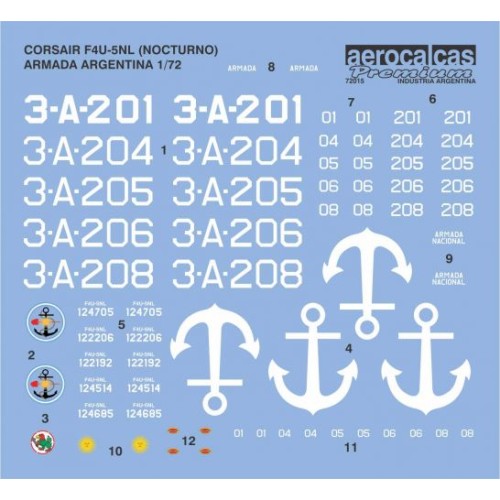 CORSAIR F4U-5NL NOCTURNO ARMADA ARGENTINA (72015)