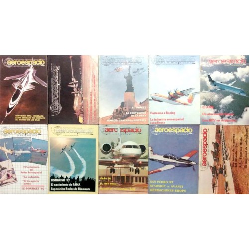 LOTE 10 REVISTAS “AEROESPACIO” 1986-1988
