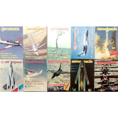 LOTE 10 REVISTAS “AEROESPACIO” 1988-1991
