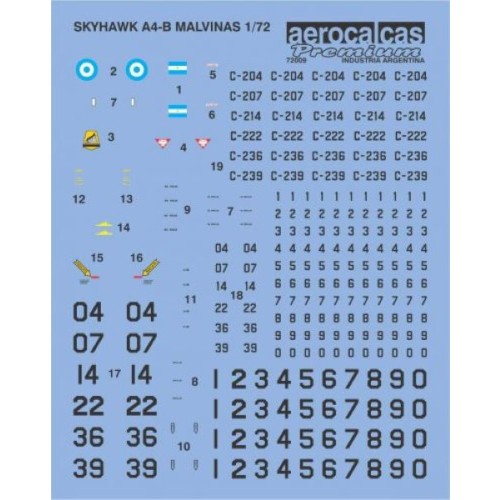 SKYHAWK A4-B MALVINAS (72009)