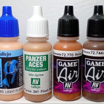 Set piel - 4 tonos - (pincel/aerógrafo)