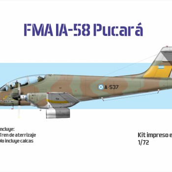 FMA IA-58 PUCARÁ 1/72 IMPRESO EN 3D