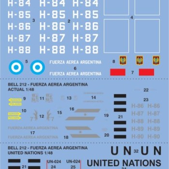 BELL 212 FUERZA AEREA ARGENTINA 1/48 MALVINAS (48021)