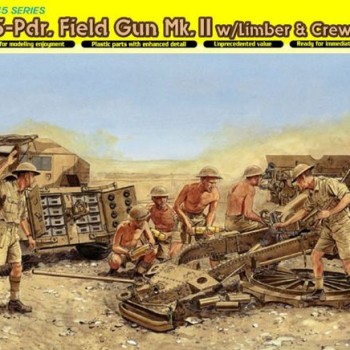 BRITISH 25-Pdr. FIELD GUN MK.II w/Limber & Crew