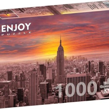 Sunset Over New York Skyline