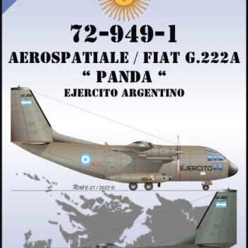 AEROSPATIALE / FIAT G.222A "PANDA" - CALCAS 1/72 - EJÉRCITO ARGENTINO